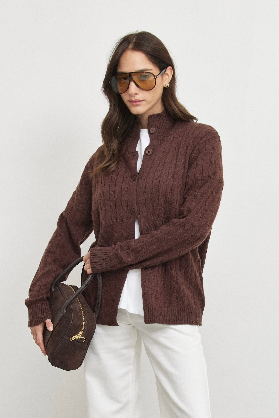 קרדיגן סריג ג׳וליה חום