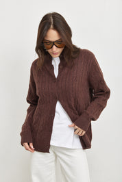 קרדיגן סריג ג׳וליה חום