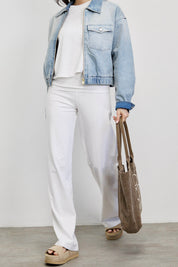 מכנסי ברנדי  לבן