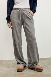 מכנסי טרנינג סריג אפור