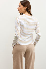 חולצת ניקי פסים בז