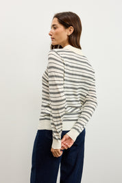 סריג פולו פסים שחור