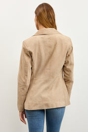 מעיל עור בז׳ NOIAN SUEDE BLAZER