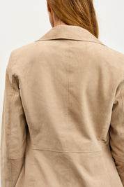 מעיל עור בז׳ NOIAN SUEDE BLAZER