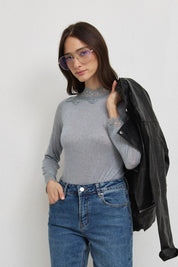 חולצת קמילה קשמיר אפור