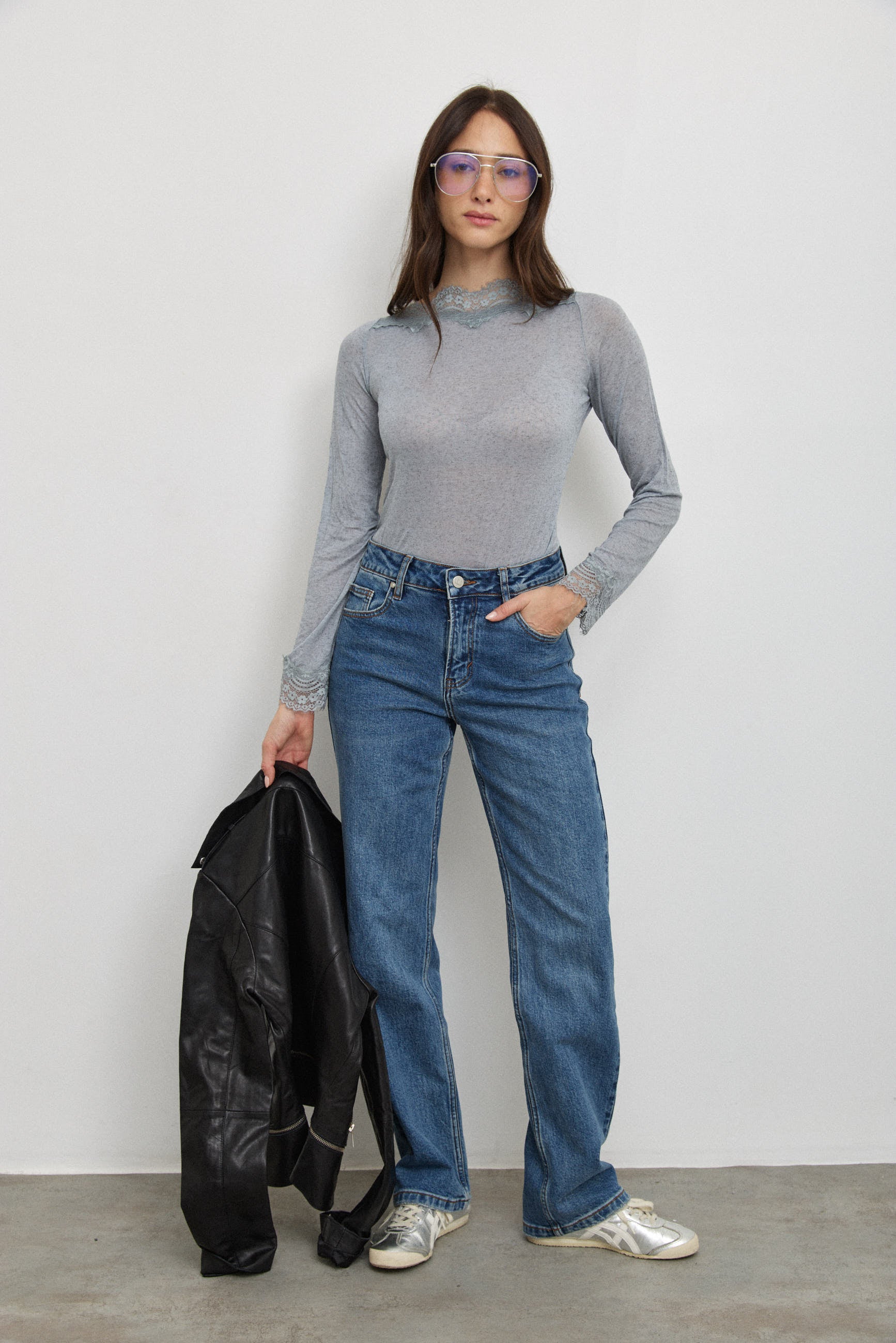 חולצת קמילה קשמיר אפור