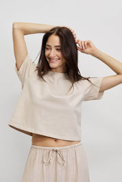 טישירט בייסיק ברנדי בז