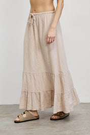 חצאית מקסי פשתן בז׳