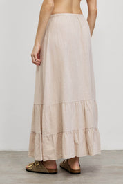 חצאית מקסי פשתן בז׳