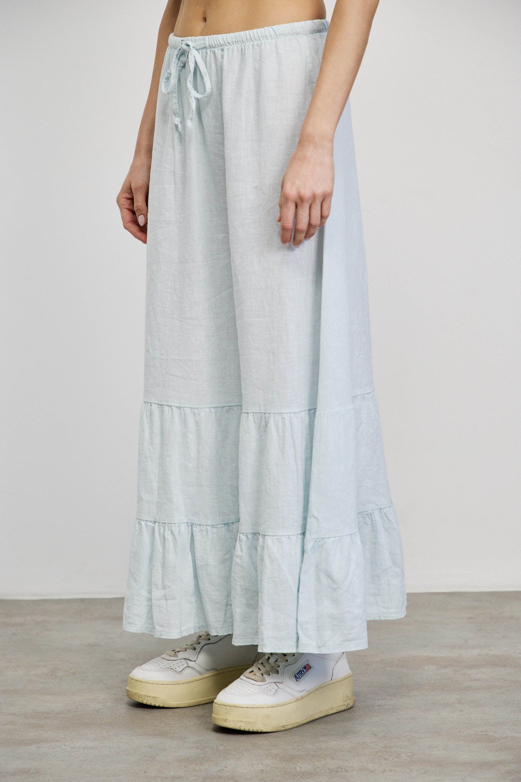 חצאית מקסי פשתן תכלת