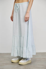 חצאית מקסי פשתן תכלת