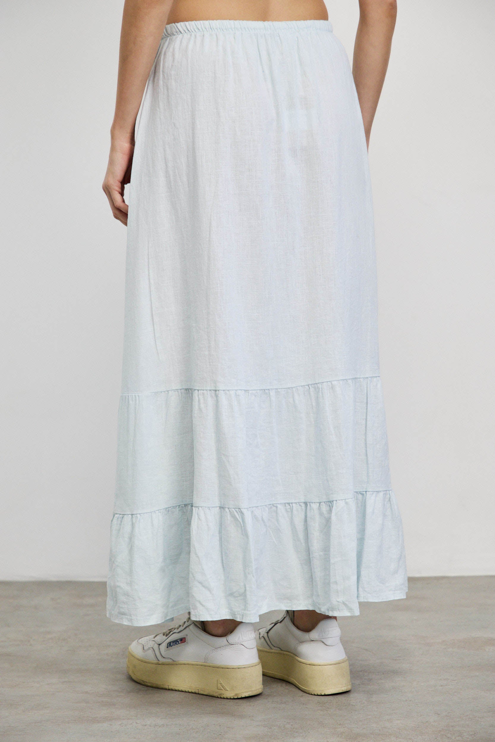 חצאית מקסי פשתן תכלת