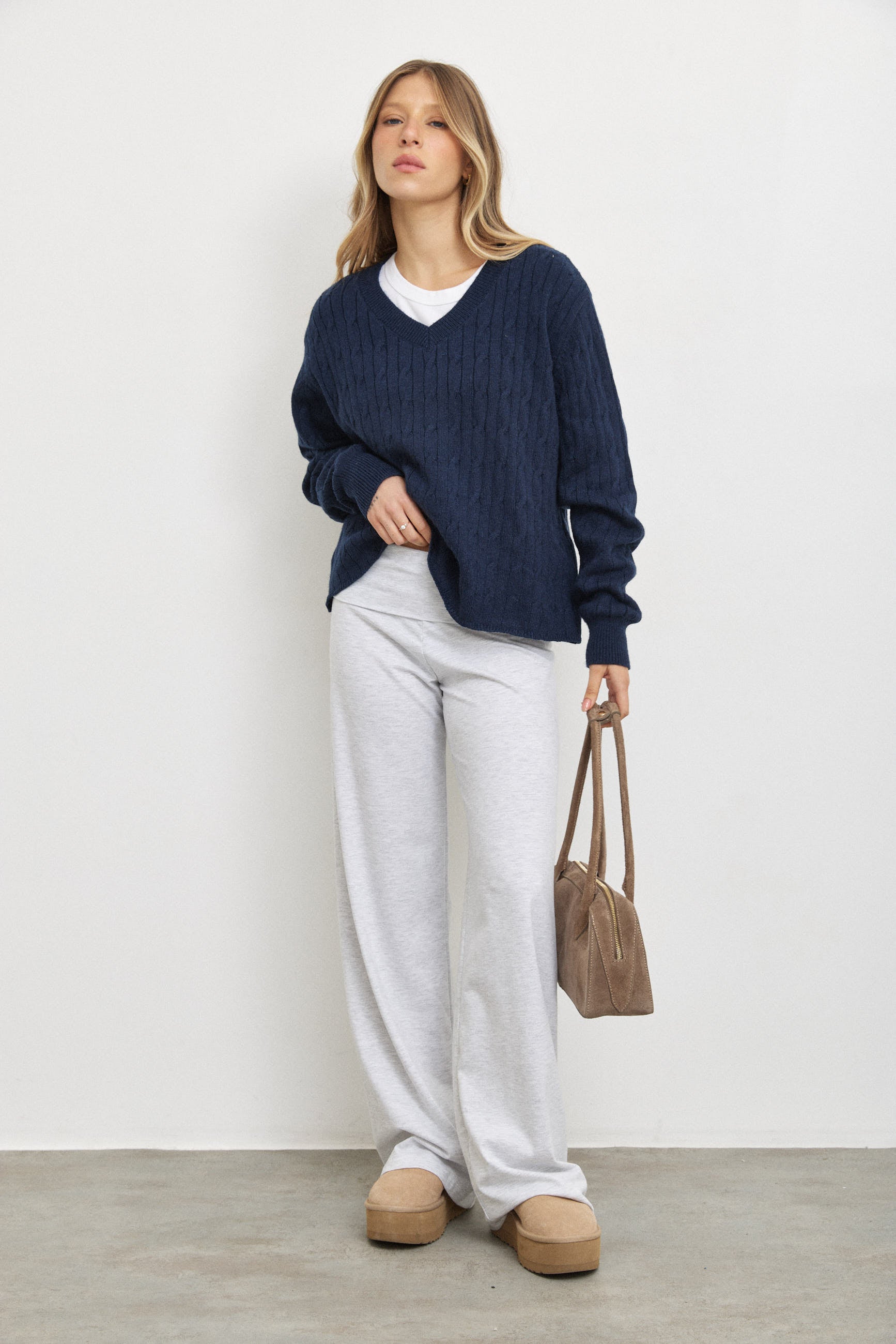 מכנסי ברנדי אפור