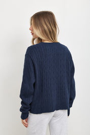 סריג וי ג׳וליה כחול