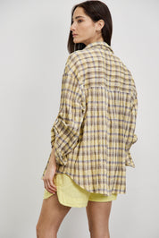 חולצת משבצות איטלקית צהוב