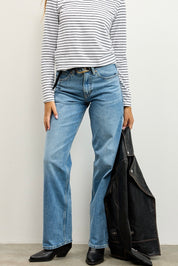 LEE ג׳ינס RIDER LOOSE BLUE KOI