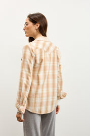 LEE חולצה REGULAR WESTERN SHIRT KHAKI PLAID