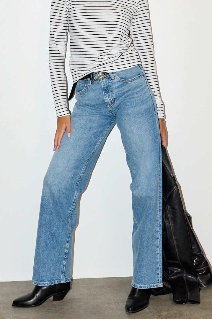 LEE ג׳ינס RIDER LOOSE BLUE KOI