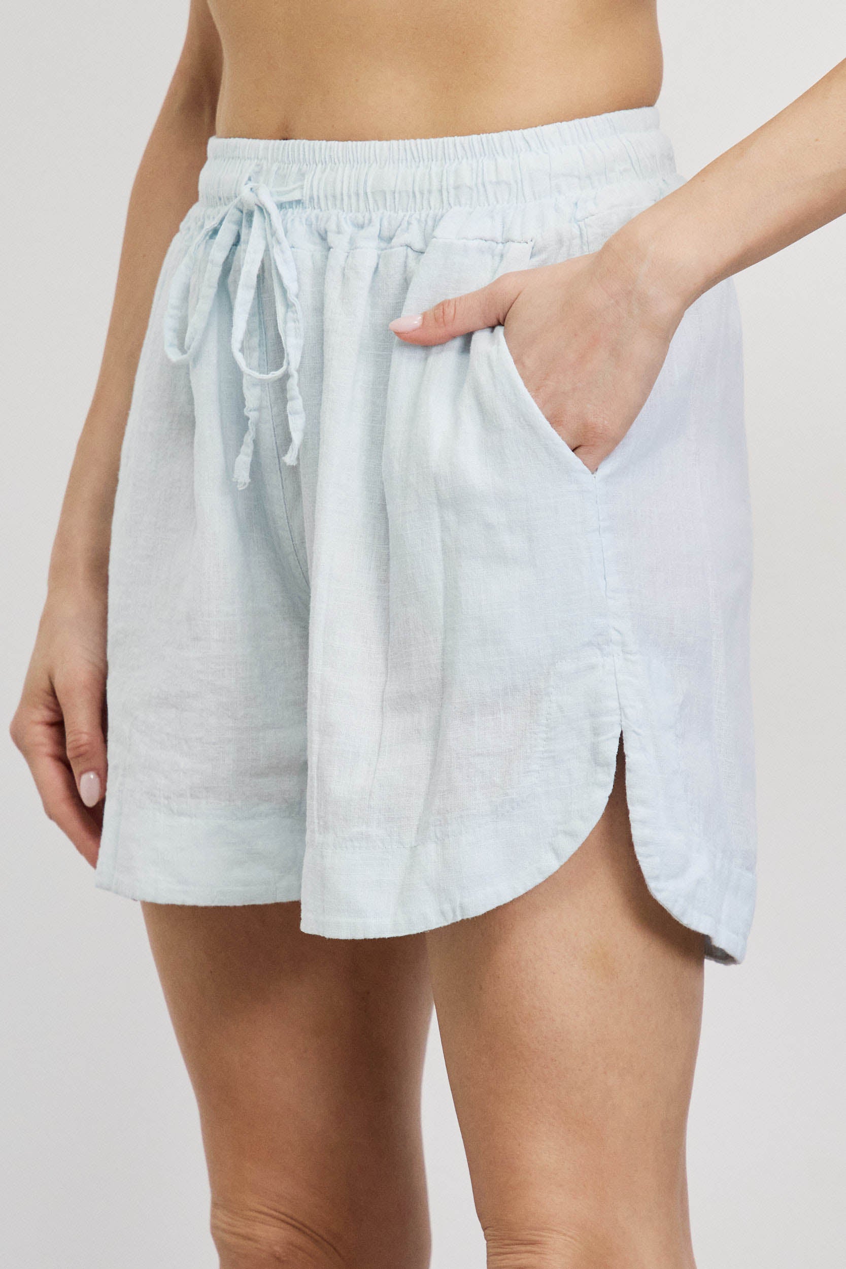 מכנסי פשתן רומא תכלת