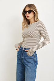 חולצת פסים לומינה בז