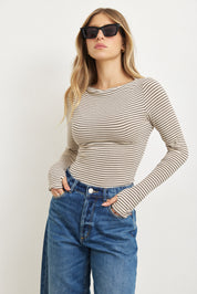 חולצת פסים לומינה בז