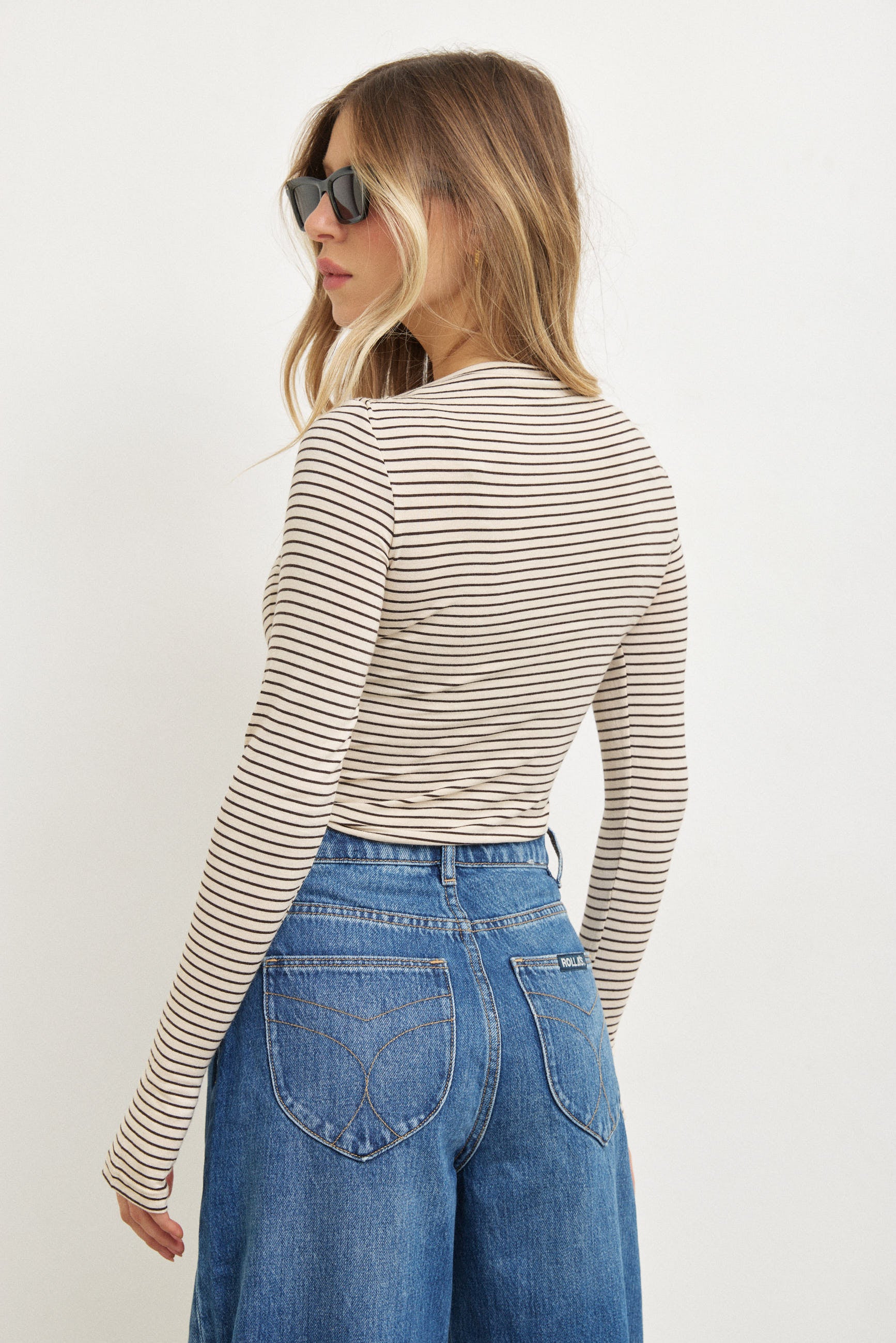 חולצת פסים לומינה בז