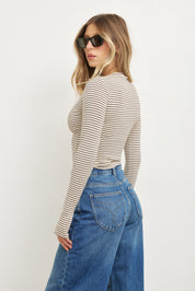 חולצת פסים לומינה בז