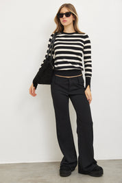 סריג ניקי פסים שחור