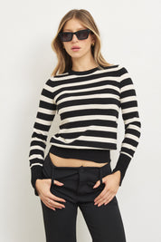 סריג ניקי פסים שחור