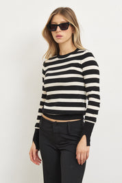 סריג ניקי פסים שחור