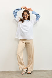 חולצת אלכס ניקי שרוול ארוך תכלת