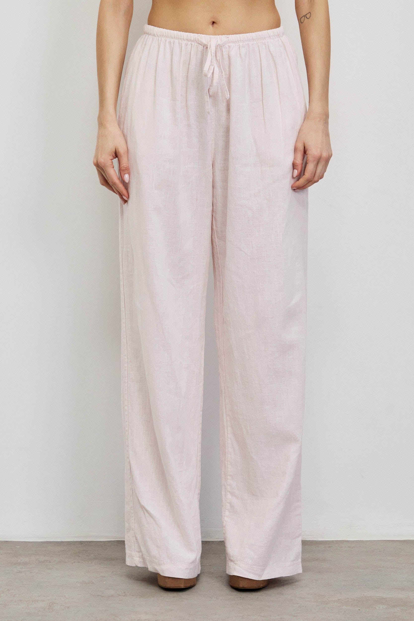 מכנסי פשתן ורוד