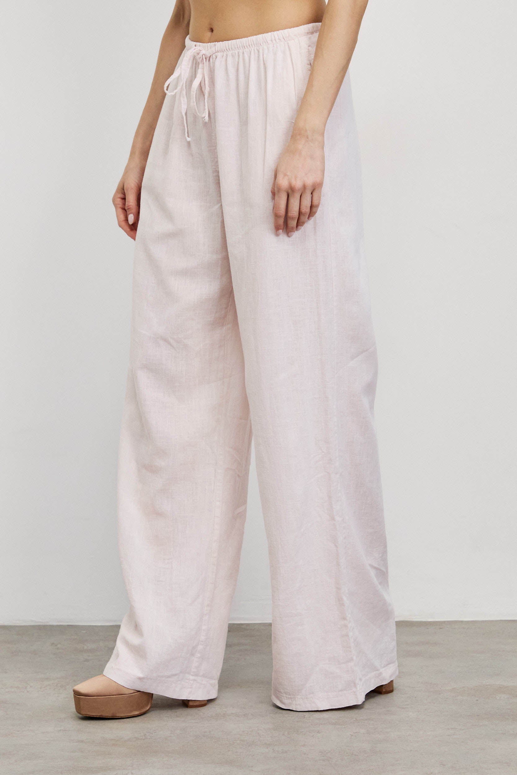 מכנסי פשתן ורוד