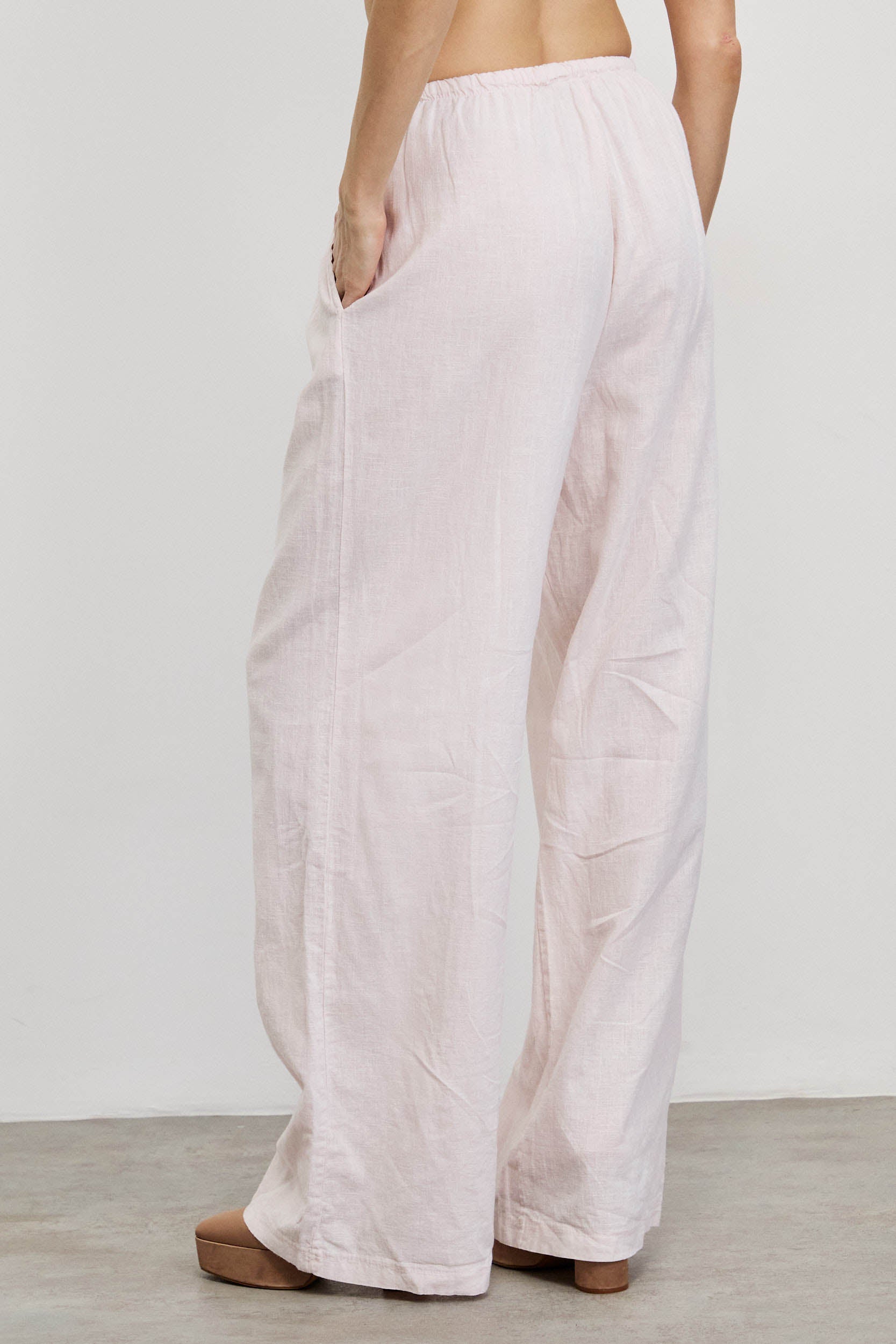 מכנסי פשתן ורוד