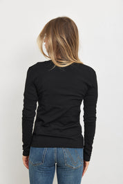 חולצת בייסיק כפתורים לומינה שחורה