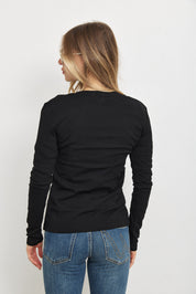 חולצת בייסיק כפתורים לומינה שחורה