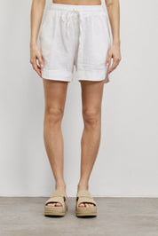 מכנסי פשתן רומא לבן