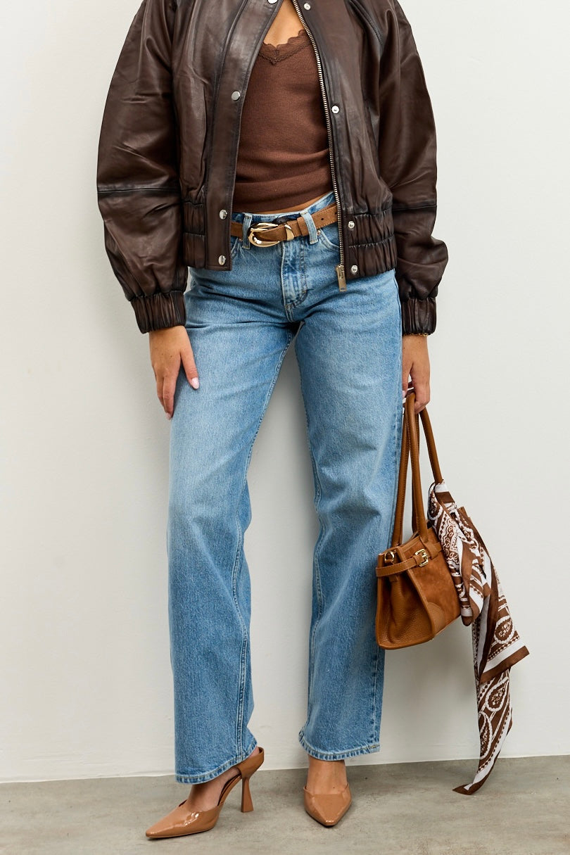 LEE ג׳ינס RIDER LOOSE BLUE KOI