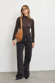 תיק עור פאוץ’ נינה קאמל