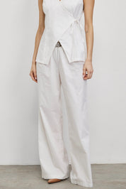 מכנסי כותנה לבן