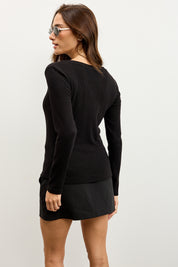 סריג ניקי ריב שחור