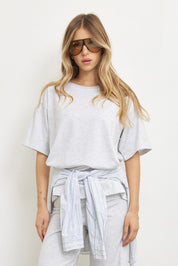 טישירט אוברסייז לני אפור