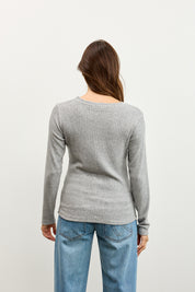 סריג ניקי ריב אפור