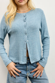 קרדיגן סריג ריב כחול