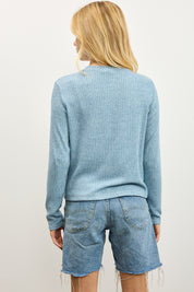 קרדיגן סריג ריב כחול