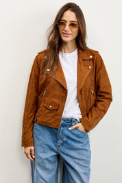 מעיל עור זמש קאמל SEMME SUEDE SENEE SUEDE DK TABACXO