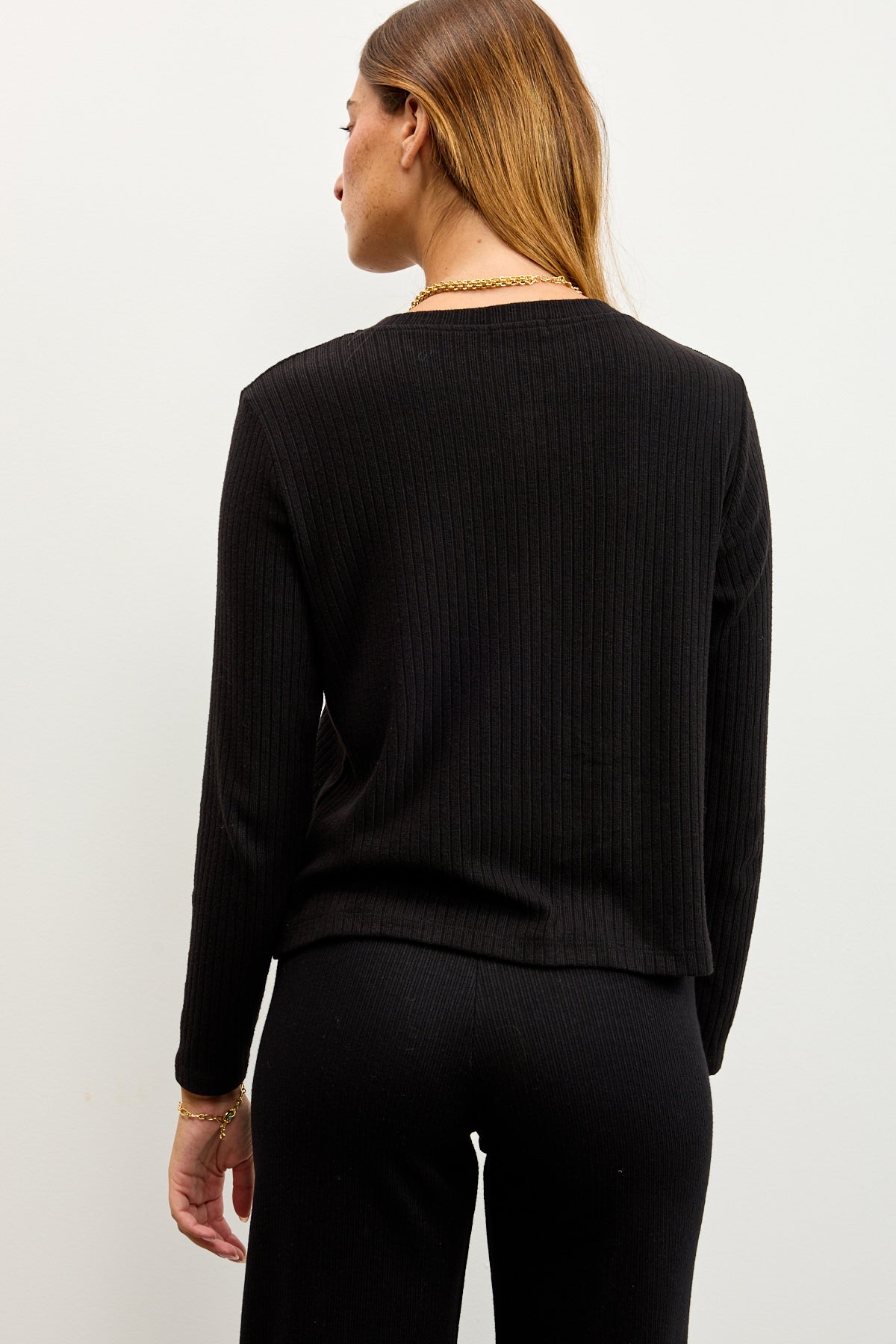 קרדיגן סריג ריב שחור