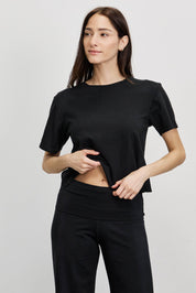 טישירט בייסיק ברנדי שחור