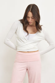 עליונית מעטפה סריג לבן