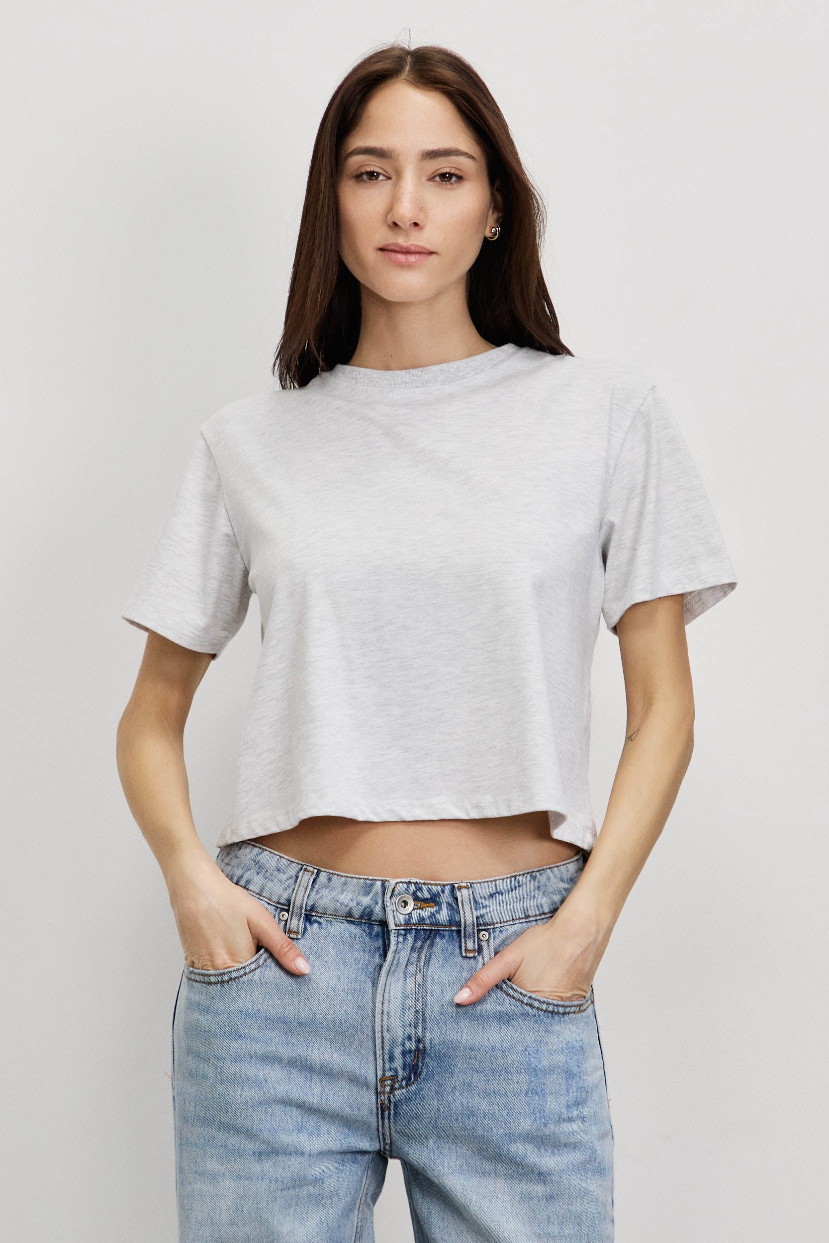 טישירט בייסיק ברנדי אפור